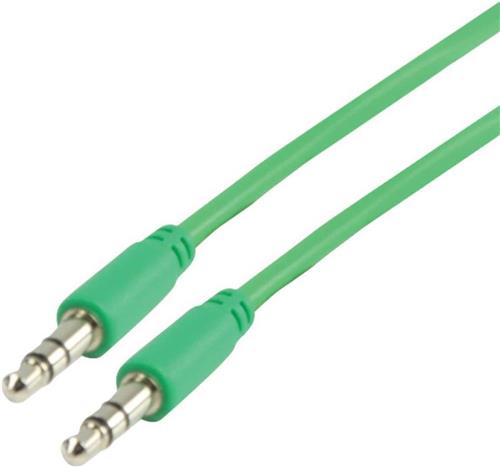 Nedis Stereo-Audiokabel | 3,5 mm Male | 3,5 mm Male | Vernikkeld | 1.00 m | Rond | Groen | Polybag