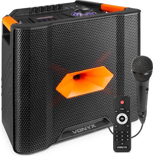 Party speaker - Vonyx ROCK300 - Draagbare speaker Bluetooth - Accu - Karaoke set - 180W