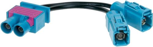 Antenne Adapter Dubbel-FAKRA (m) - 2 x Fakra Z (w) Audi -Maserati -Scania - Skoda -Volkswagen -Seat