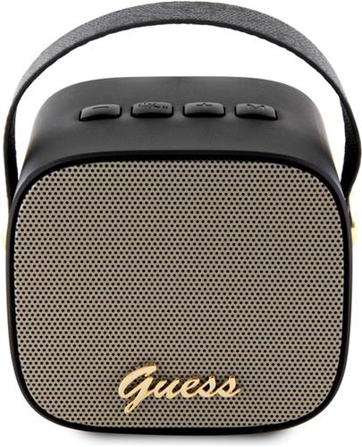 Guess speaker Bluetooth GUWSB2P4SMK Speaker mini black 4G Leather Script Logo with Strap