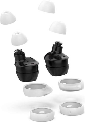 kwmobile 4x cover voor in-ear oortjes geschikt voor Samsung Galaxy Buds / Buds Plus - Vervangende oordopjes in wit