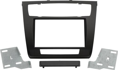 2-DIN Paneel geschikt voor BMW 1-Serie ( E81 / E82 / E87 / E88) 2007-2013 Kleur: Zwart