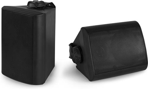 Speakerset voor binnen en buiten - Power Dynamics BGO40 zwarte 4 speakerset voor tuin, te