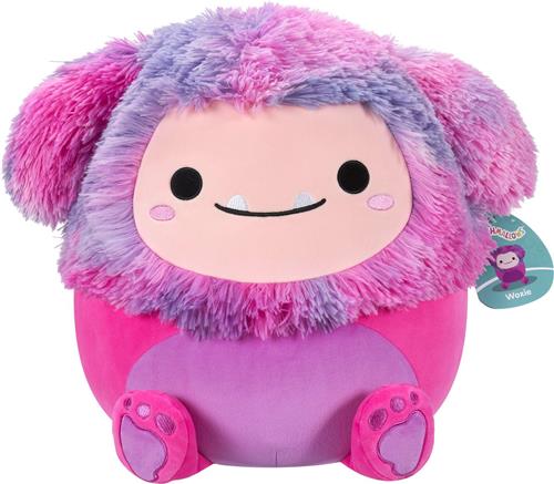 Squishmallows Woxie-Magenta Bigfoot W/Multicolored Hair 30cm Plush