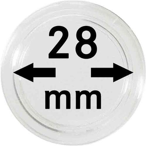 Lindner Hartberger muntcapsules Ø 28 mm (10x) voor penningen tokens capsules muntcapsule