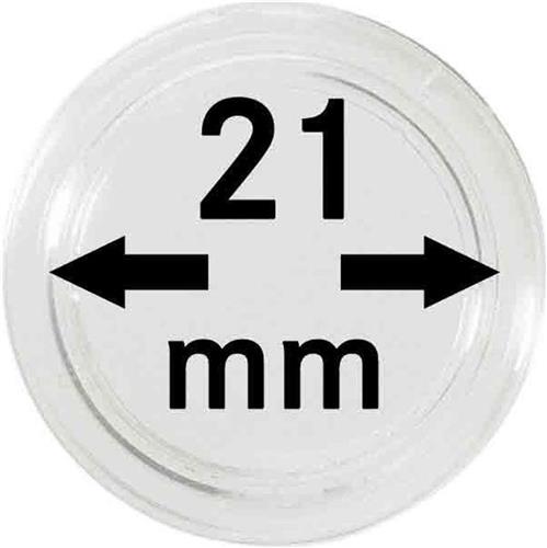 Lindner Hartberger muntcapsules Ø 21 mm (10x) voor penningen tokens capsules muntcapsule