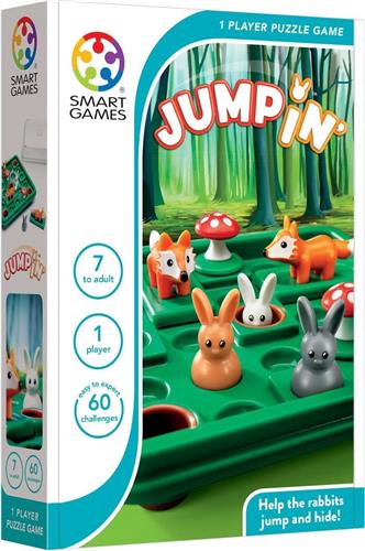 SmartGames - Jump In' - 60 opdrachten - breinbreker voor jong én oud - compact denkspel