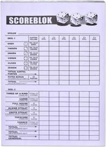 Yahtzee Scoreblok - 10 stuks