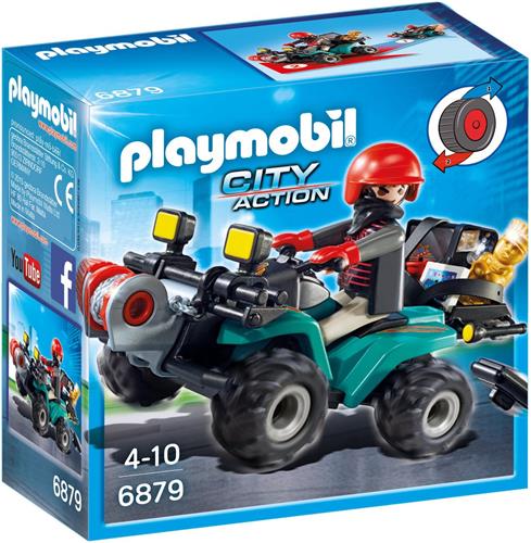 PLAYMOBIL City Action Bandiet en quad met lier - 6879