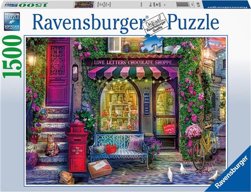 Ravensburger puzzel Liefdesbrieven en chocolade - Legpuzzel - 1500 stukjes