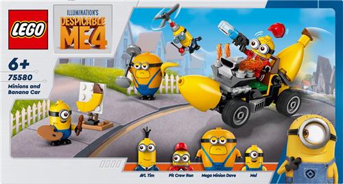 LEGO Despicable Me 4 - Minions en Bananenauto - 75580