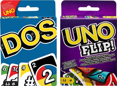 UNO DOS + UNO FLIP! - DUO PACK - MATTEL - KAARTSPEL