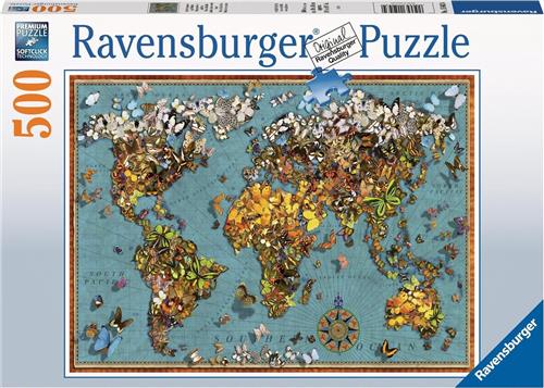 Ravensburger puzzel World of Butterflies - Legpuzzel - 500 stukjes