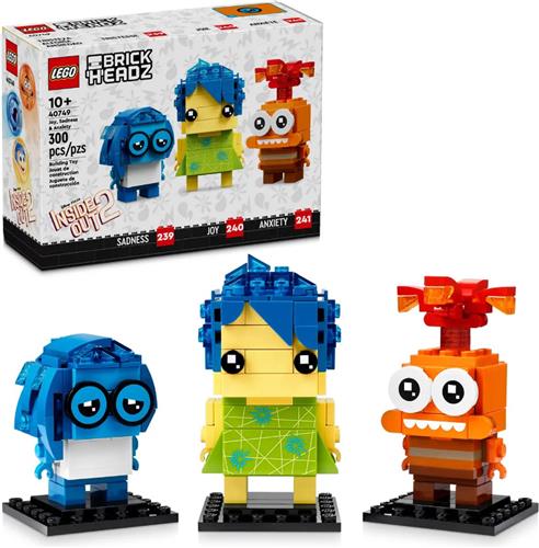 LEGO Pixar Inside Out Brickheadz 40749 - Plezier, Verdriet en Onzekerheid