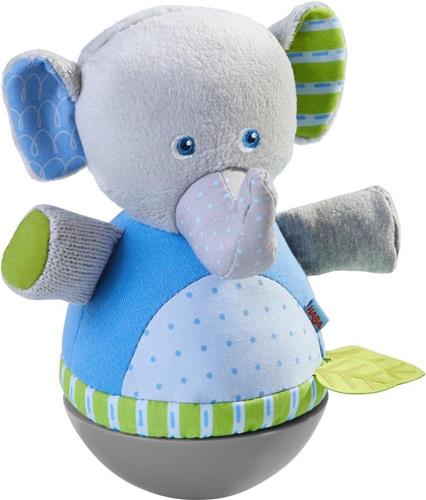 Haba Tuimelaar Olifant Junior 17 X 10 Cm Pluche Blauw/groen