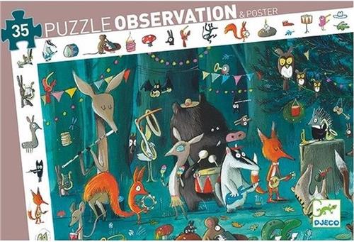 Djeco observatie puzzel het orkest - 35 stukjes