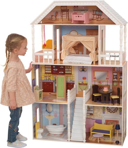 KidKraft Savannah Houten Poppenhuis met 14 accessoires