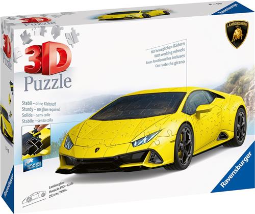 Ravensburger Lamborghini Huracán EVO Giallo - 3D Puzzel - 108 stukjes