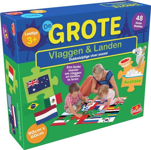 Grote Vloerpuzzel Vlaggen & Landen (48 stukjes) - Puzzel