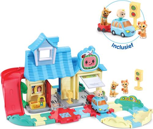 VTech Toet Toet Auto's CoComelon Familiehuis Speelset - Inclusief JJ's Speelgoed Auto - Educatief & Interactief Baby Speelgoed - Cadeau - 1,5 tot 5 Jaar