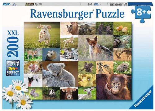 Ravensburger puzzel Schattige babydieren - Legpuzzel - 200 XXL stukjes