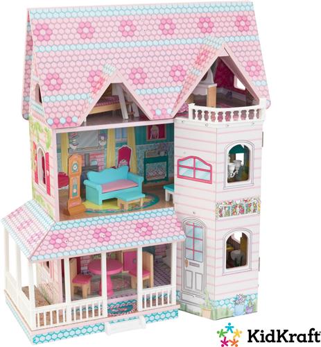 KidKraft Abbey Herenhuis Poppenhuis met 18 accessoires