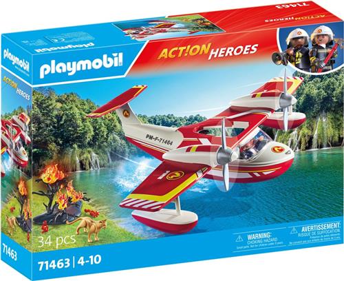 PLAYMOBIL Action Heroes Brandweervliegtuig met blusfunctie - 71463