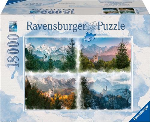 Ravensburger puzzel Slot Neuschwanstein In 4 Seizoenen - Legpuzzel - 18000 stukjes