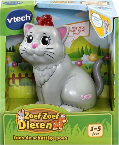 VTech Zoef Zoef Dieren Loes de schattige Poes - Interactief Speelgoed - met Geluidseffecten & Liedjes - Cadeau - 1 tot 5 Jaar