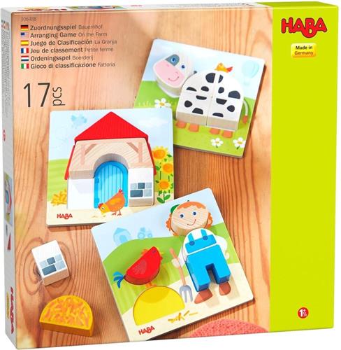 Haba Vormenpuzzel Boerderij Junior 15 X 15 Cm Hout 17-delig