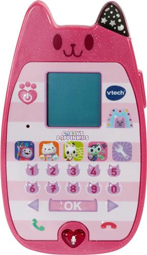 VTech Gabby Smartphone - 4 Kat-Tastische Spelletjes - Bekijk Vrolijke Animaties - Maak Kennis met Muziek, Tellen & Vormen - Educatief - Vanaf 3 Jaar