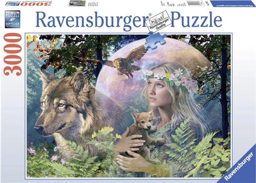 Ravensburger puzzel Wolven in de maneschijn - Legpuzzel - 3000 stukjes