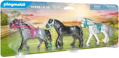 PLAYMOBIL Country 3 paarden: het Friese paard, de Knabstrupper & de Andalusiër - 70999