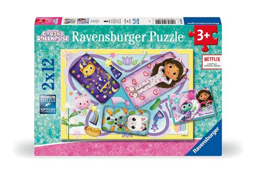 Ravensburger puzzel Gabby's Dollhouse - Legpuzzel - 2x12 stukjes