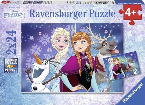 Ravensburger puzzel Disney Frozen Noorderlichten - Twee puzzels - 24 stukjes - kinderpuzzel