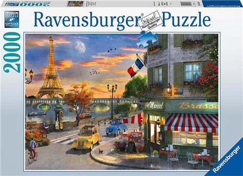 Ravensburger puzzel Romantische avond in Parijs - Legpuzzel - 2000 stukjes