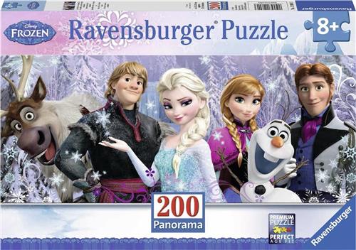 Ravensburger puzzel Disney Frozen Arendelle in het eeuwige ijs. Panorama - Legpuzzel - 200 stukjes