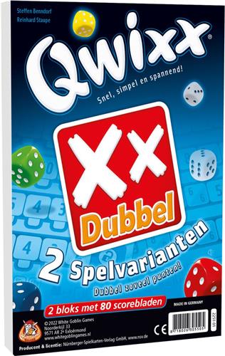 Qwixx Dubbel dobbelspel - 2 spelvarianten - uitbreiding