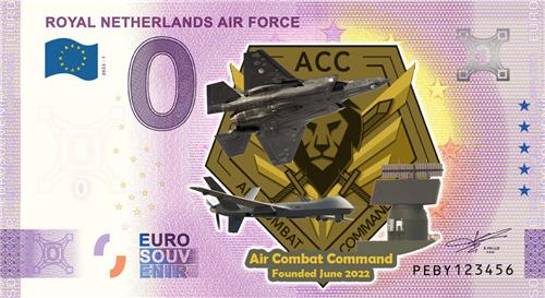 0 Euro biljet 2022 - Koninklijke Luchtmacht KLEUR