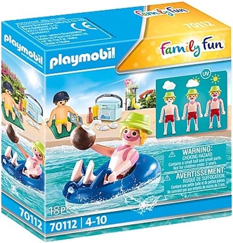 PLAYMOBIL Family Fun Badgast met zwembanden - 70112