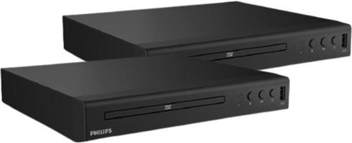 Philips - TWEE DVD-spelers - TAEP200 - met CD-ondersteuning en HDMI - Zwart