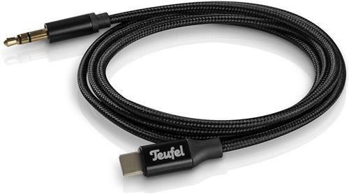 Teufel USB-C kabel - USB-C naar koptelefoonaansluiting - lengte 107 cm , zwart