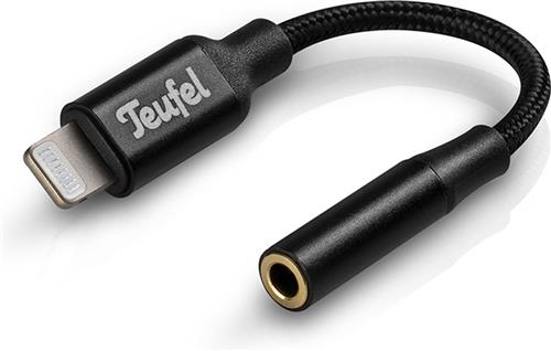 Teufel lightning adapter - Lightning naar koptelefoonaansluiting - lengte 10,5 cm , zwart