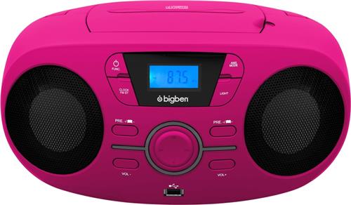 Bigben CD61 - Radio CD speler voor kinderen - USB – Roze