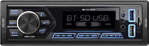 Autoradio met Bluetooth - Handsfree bellen - Enkel DIN - USB Oplaad poort - 4 x 55 Watt - Afstandsbediening - Audio streamen - USB, SD, AUX, FM, RDS (RMD035)