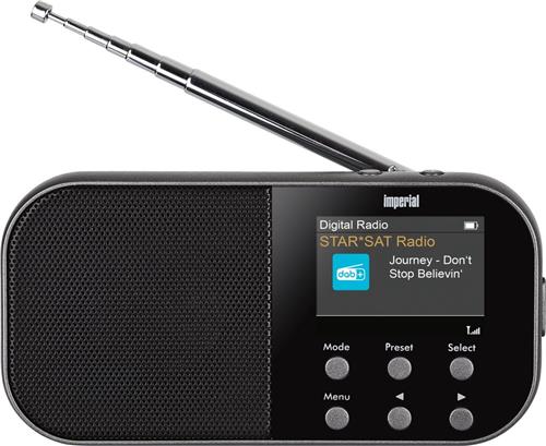 Imperial DABMAN 15 Zakradio DAB+, VHF (FM) AUX Toetsvergrendeling, Wekfunctie, Oplaadbaar Antraciet