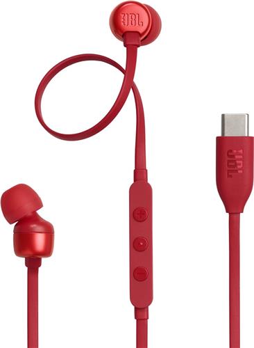 JBL Tune 310C - Bedrade Oordopjes - Rood