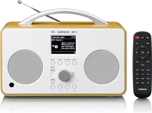 Lenco PIR-645WH - Internet Radio met Bluetooth® en DAB - Wood