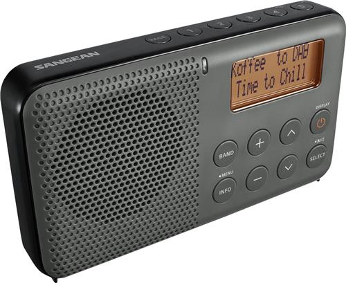 Sangean Pocket 640 - DPR-64 - Pocket radio met DAB+/FM en wekker - Grijs/Zwart