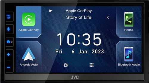 JVC KW-M785DWB 2-DIN Digital Media Receiver met 6.8 Capacitive Touch Monitor - Draadloos Apple Carplay / Android Auto